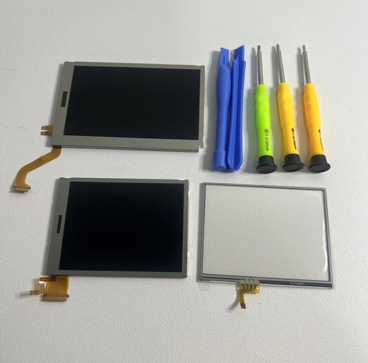 Nintendo 3DS Top & Bottom Lower LCD Screen Display Replacement